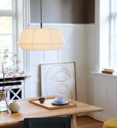 Nordlux Dicte Textile Pendant Light Hand Pleated White,mains - thumbnail 5