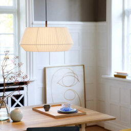 Nordlux Dicte Textile Pendant Light Hand Pleated White,mains - thumbnail 1