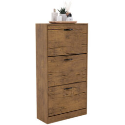 Lassic Vida Designs 3 Drawer Shoe Cabinet, Antique Brown - thumbnail 9