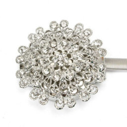 Living And Home Elegant Stylish Exquisite Silver Luxurious Crystal Magnetic Curtain Tiebacks Set Of 2 - thumbnail 6