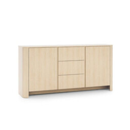 Arte Bari Sideboard Cabinet 168Cm In Oak Vincenza - Contemporary Oak Sideboard With Hidden Storage - thumbnail 2