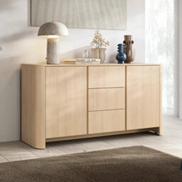 Arte Bari Sideboard Cabinet 168Cm In Oak Vincenza - Contemporary Oak Sideboard With Hidden Storage