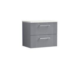 Nuie 600 W/h 2-Drawer Vanity & Laminate Top - thumbnail 4