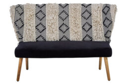 Orsina Moroccan Style 2-Seater Sofa With Carved Wood Frame, Handcrafted Traditional Sofa With Ornate Detailing - thumbnail 2