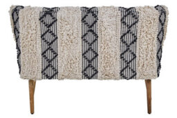 Orsina Moroccan Style 2-Seater Sofa With Carved Wood Frame, Handcrafted Traditional Sofa With Ornate Detailing - thumbnail 4
