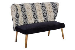 Orsina Moroccan Style 2-Seater Sofa With Carved Wood Frame, Handcrafted Traditional Sofa With Ornate Detailing - thumbnail 6