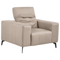 Beliani Faux Leather Armchair Taupe Ommel - thumbnail 4