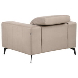 Beliani Faux Leather Armchair Taupe Ommel - thumbnail 7