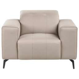 Beliani Faux Leather Armchair Taupe Ommel - thumbnail 6