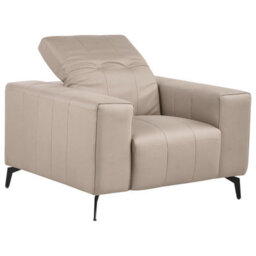 Beliani Faux Leather Armchair Taupe Ommel - thumbnail 5