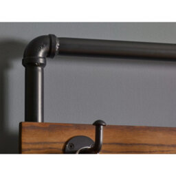 Oakham Premium Hawthorn Hallway Stand With Bench In Black And Brown - thumbnail 7