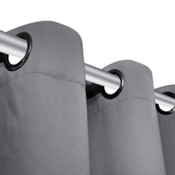 Berkfield Elegant Blackout Curtains 2 Pcs With Metal Eyelets 135X175 Cm Grey - thumbnail 4