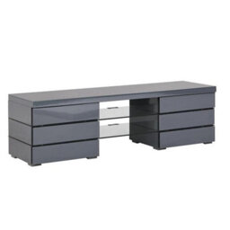 Furniture in Fashion Svenja High Gloss Tv Stand In Grey With Blue Led Lighting - thumbnail 2
