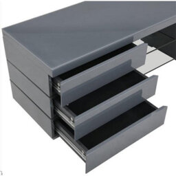 Furniture in Fashion Svenja High Gloss Tv Stand In Grey With Blue Led Lighting - thumbnail 6