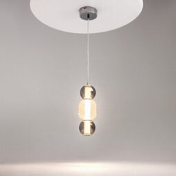 Luminosa Lighting Luminosa Drop Modern Slim Pendant Ceiling Light Chrome 3000K 2000Lm Colorful Shade - thumbnail 2
