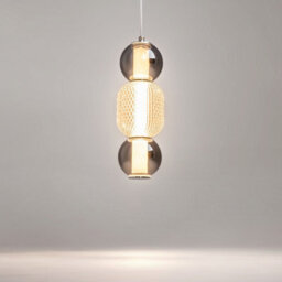 Luminosa Lighting Luminosa Drop Modern Slim Pendant Ceiling Light Chrome 3000K 2000Lm Colorful Shade - thumbnail 4