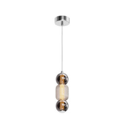 Luminosa Lighting Luminosa Drop Modern Slim Pendant Ceiling Light Chrome 3000K 2000Lm Colorful Shade - thumbnail 1