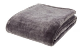 Catherine Lansfield Extra Large Raschel Velvet Touch 200X240Cm Blanket Throw Charcoal Grey - thumbnail 2