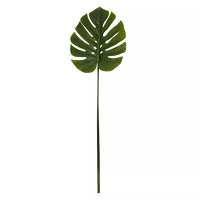 Orsina Monstera Palm Stem - 109Cm Green, Large Faux Leaf With Lifelike Texture And Bold Tropical Look, Adds Height - image 1