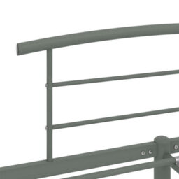 Berkfield Bed Frame Grey Metal 200X200 Cm - thumbnail 5