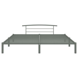 Berkfield Bed Frame Grey Metal 200X200 Cm - thumbnail 3