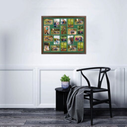 AK Frames 80X70Cm Walnut Classic Multi Photo Frame With Emerald Mount - Holds 20 Apertures (18X) 6X4, (2X) 4X4 Photos - thumbnail 3