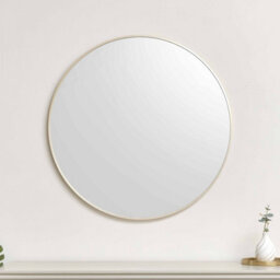 Melody Maison Large Round Champagne Wall Mirror - 80Cm X 80Cm - thumbnail 2