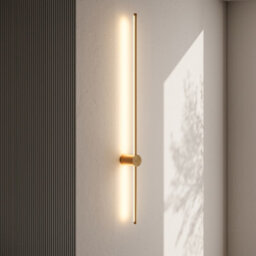 Darphe 20W Gold Line Wall Lamp,metallic Linear Warm Led Wall Lamp - thumbnail 1