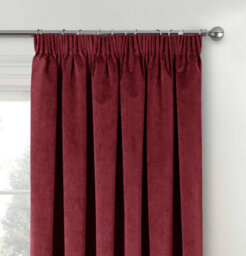 Luxury Enhanced Living Red Velvet, Supersoft, 100% Blackout, Thermal Curtains With Tape Top (Pair) - 66 X 72 Inch (168X183Cm) - thumbnail 3