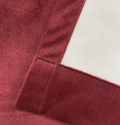 Luxury Enhanced Living Red Velvet, Supersoft, 100% Blackout, Thermal Curtains With Tape Top (Pair) - 66 X 72 Inch (168X183Cm) - thumbnail 5
