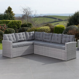 Piana Outdoor Rattan Corner Sofa With Table And Bench - thumbnail 3