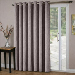 Oxford Homeware Eyelet Linen Curtains Mocha Fully Lined 100% Blackout Thermal Insulated Curtain Single Panel (W)168Cmx(L)213Cm - thumbnail 1