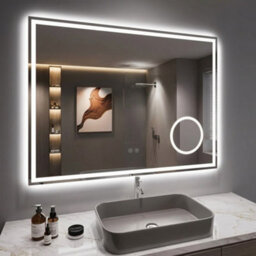 Led Bathroom Mirror Illuminated Light With Demister, Shaver Socket, Touch & Infrared H50 -70Cm - thumbnail 3