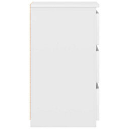 Berkfield Durable Bed Cabinets 2 Pcs White 40X35X62.5 Cm Engineered Wood - thumbnail 5