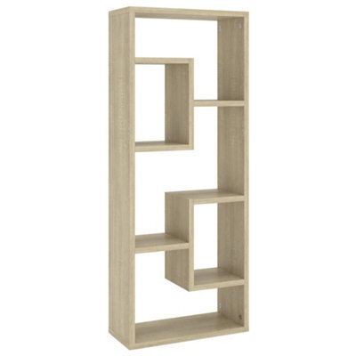 Vidaxl Wall Shelf Sonoma Oak 36X16X90 Cm Engineered Wood - image 1