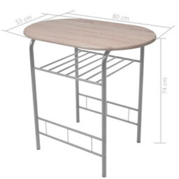 Berkfield Breakfast Bar Set Mdf - thumbnail 8