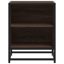 Berkfield Bedside Cabinets 2 Pcs Brown Oak 40X31X50 Cm Engineered Wood And Metal - thumbnail 5