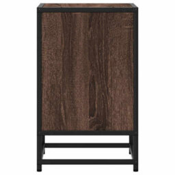Berkfield Bedside Cabinets 2 Pcs Brown Oak 40X31X50 Cm Engineered Wood And Metal - thumbnail 7