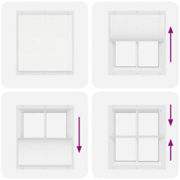 Berkfield Pleated Blind White 120X150 Cm Fabric Width 119.4 Cm Polyester - thumbnail 7