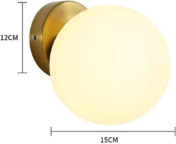 Modern Wall Light Gold Wall Lamp Indoor Ball Lamp Shade Gu10 - thumbnail 2
