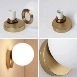 Modern Wall Light Gold Wall Lamp Indoor Ball Lamp Shade Gu10 - thumbnail 6