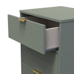 Tamworth 5 Drawer Tall Bedside Cabinet In Reed Green (Ready Assembled) - thumbnail 5