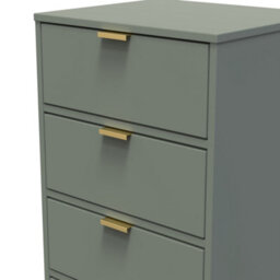 Tamworth 5 Drawer Tall Bedside Cabinet In Reed Green (Ready Assembled) - thumbnail 4