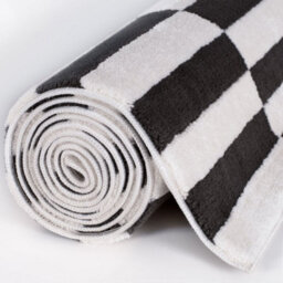 The Rugs Loft Dark Grey And Ivory Striped Living Room Area Rug And Runners Soft Pile - thumbnail 8