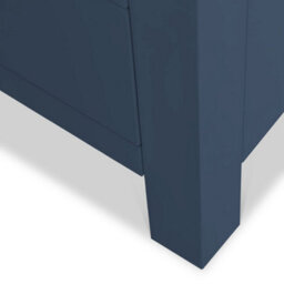 Farro Navy Xl 5 Drawer Tallboy Chest Fully Assembled - Painted With Oak Top By Roseland Furniture - thumbnail 8