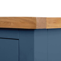 Farro Navy Xl 5 Drawer Tallboy Chest Fully Assembled - Painted With Oak Top By Roseland Furniture - thumbnail 6