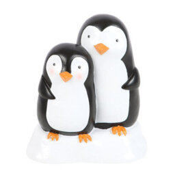 Something Different Snuggle Season Resin Penguin Ornament Black/white (One Size) - thumbnail 1