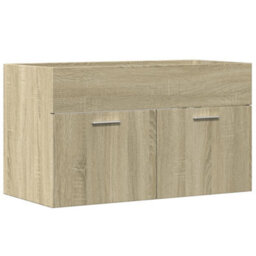 Berkfield Bathroom Sink Cabinet Sonoma Oak 90X38.5X46 Cm Engineered Wood - thumbnail 2