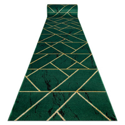 RugsX Exclusive Emerald Runner 1012 Glamour, Stylish Marble, Geometric Bottl  80X110 Cm - image 1