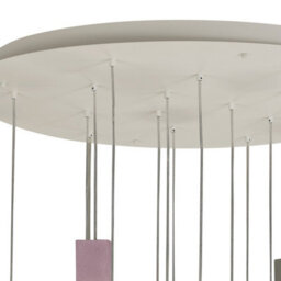 Luminosa Lighting Luminosa Galaxia Pendant Square, 15 Light E27, White / Grey / Red Cement, White Base & Cable, Item Weight: 19.4Kg - thumbnail 3